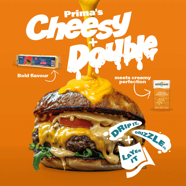 Prima Cheese Cheesy Double campaign featuring Prima Burger Slices